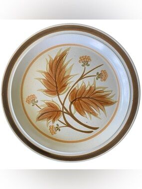 Vtg Hallkraft High Sierra Country Squire Stoneware Plate Floral Cottagecore 60s